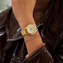 CLUSE Montres Or|Minuit^Minuit Date Watch Steel, Full Gold Colour