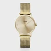 CLUSE Montres Or|Minuit^Minuit Mesh Crystals, Full Gold Colour