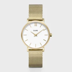 CLUSE Montres Or|Minuit^Minuit Mesh Gold/White