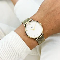 CLUSE Montres Or|Minuit^Minuit Mesh Gold/White