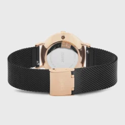 CLUSE Montres Noir|Montres Rose Gold^Minuit Mesh Rose Gold Black/Black
