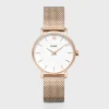 CLUSE Montres Rose Gold|Minuit^Minuit Mesh Rose Gold/White