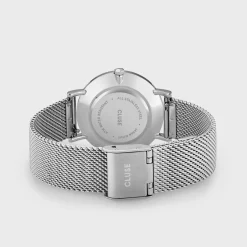 CLUSE Montres Argent|Minuit^Minuit Mesh Silver/White