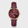 CLUSE Montres Or|Minuit Multifunction^Minuit Multifunction Watch Leather, Dark Cherry Lizard, Gold Colour