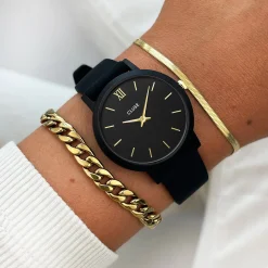 CLUSE Montres Noir|Minuit^Minuit Nylon Black, Gold Colour