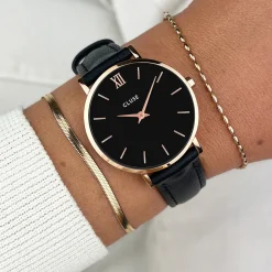 CLUSE Montres Noir|Montres Rose Gold^Minuit Rose Gold Black/Black