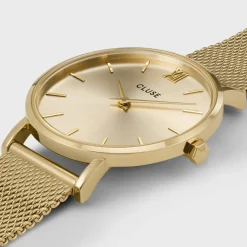 CLUSE Montres Or|Minuit^Minuit Watch Mesh, Full Gold Colour