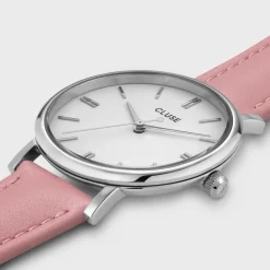 CLUSE Montres Argent|Pavane Petite^Pavane Petite Leather Pink, Silver Colour