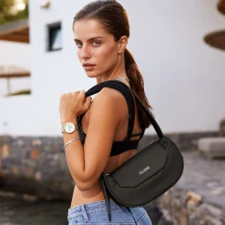 CLUSE Sacroisé Petite^Sacroisé Petite Crossbody Bag, Black, Silver Colour