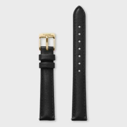 CLUSE Voir Bracelets De Fluette|Voir Bracelets De Gracieuse Petite^Strap 14 mm Leather Black, Gold Colour
