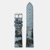 CLUSE Voir Bracelets De Boho Chic|Voir Bracelets De Féroce^Strap 18 mm Leather Blue Python, Silver Colour