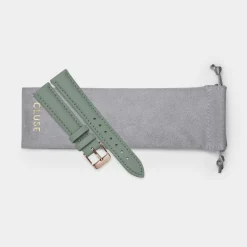 CLUSE Voir Bracelets De La Tétragone|Voir Bracelets De La Tétragone Multifunction^Strap 16 mm Leather Green, Rose Gold Colour