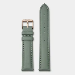 CLUSE Voir Bracelets De Boho Chic|Voir Bracelets De Féroce^Strap 18 mm Leather Green, Rose Gold Colour