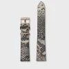 CLUSE Voir Bracelets De La Tétragone|Voir Bracelets De La Tétragone Multifunction^Strap 16 mm Leather Python Almond, Rose Gold Colour
