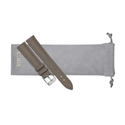 CLUSE Voir Bracelets De La Tétragone|Voir Bracelets De La Tétragone Multifunction^Strap 16 mm Leather Taupe, Silver Colour
