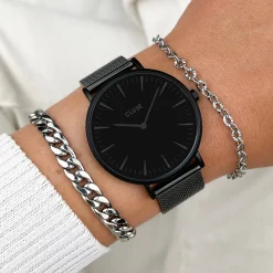 CLUSE Voir Bracelets De Boho Chic|Voir Bracelets De Féroce^Strap 18 mm Mesh Black