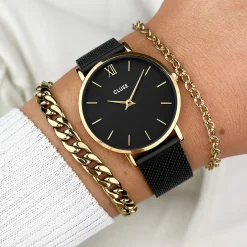 CLUSE Voir Bracelets De La Tétragone|Voir Bracelets De La Tétragone Multifunction^Strap 16 mm Mesh Black