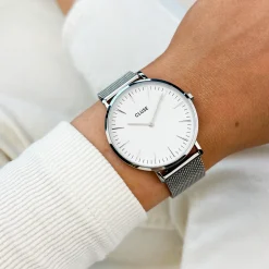 CLUSE Voir Bracelets De Boho Chic|Voir Bracelets De Féroce^Strap 18 mm Mesh Silver Colour