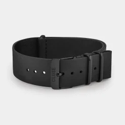 CLUSE Voir Bracelets De Aravis Chrono|Voir Bracelets De Aravis^Strap 20 mm Nato Leather Full Black