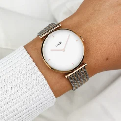 CLUSE Montres Rose Gold|Triomphe^Triomphe Mesh Bicolour