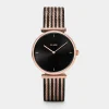 CLUSE Montres Noir|Montres Rose Gold^Triomphe Mesh Bicolour Rose Gold Black /Black