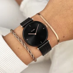 CLUSE Montres Noir|Triomphe^Triomphe Mesh Black/Black