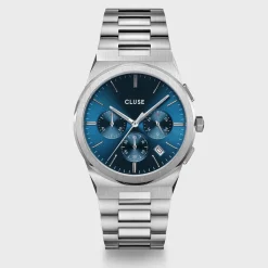 CLUSE Montres Argent|Vigoureux^Vigoureux Chrono Steel Blue, Silver Colour