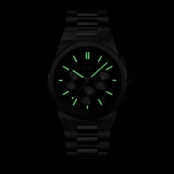 CLUSE Montres Argent|Montres Noir^Vigoureux Chrono Steel Black and Silver, Silver Colour