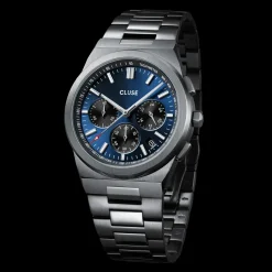 CLUSE Montres Argent|Vigoureux^Vigoureux Chrono Steel Dark Blue, Silver Colour
