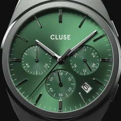 CLUSE Montres Argent|Vigoureux^Vigoureux Chrono Steel Green, Silver Colour