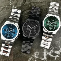 CLUSE Montres Argent|Vigoureux^Vigoureux Chrono Steel Green, Silver Colour