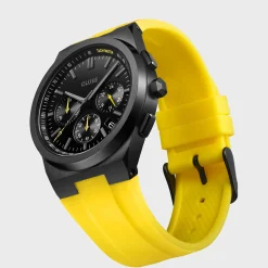 CLUSE Montres Noir|Montres Noir^Vigoureux Chrono Watch Silicone Yellow, Black Colour