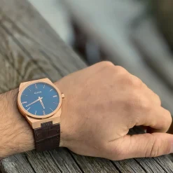 CLUSE Montres Rose Gold|Vigoureux^Vigoureux Leather Dark Brown, Rose Gold Colour