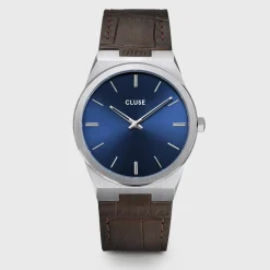 CLUSE Montres Argent|Vigoureux^Vigoureux Leather Dark Brown, Silver Colour