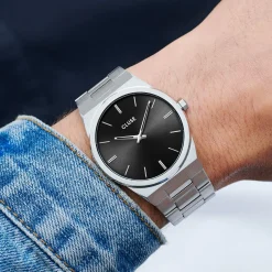 CLUSE Montres Argent|Montres Noir^Vigoureux Steel Black, Silver Colour
