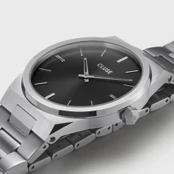 CLUSE Montres Argent|Montres Noir^Vigoureux Steel Black, Silver Colour