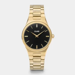 CLUSE Montres Noir|Montres Or^Vigoureux Watch Steel, Black, Gold Colour