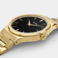 CLUSE Montres Noir|Montres Or^Vigoureux Watch Steel, Black, Gold Colour