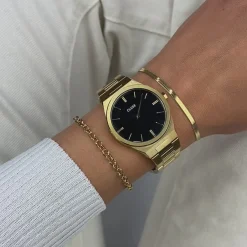 CLUSE Montres Noir|Montres Or^Vigoureux Watch Steel, Black, Gold Colour